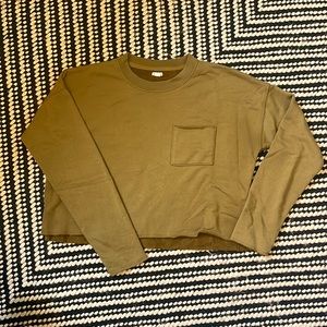 Aerie Cropped Sweatshirt with Pocket - Small